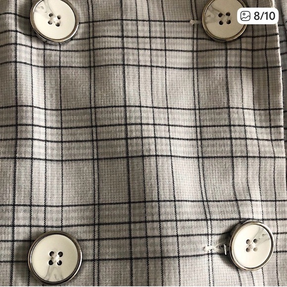 🤍🩶 Theory White and Gray Plaid Blazer 🤍🩶 - Picture 7 of 8
